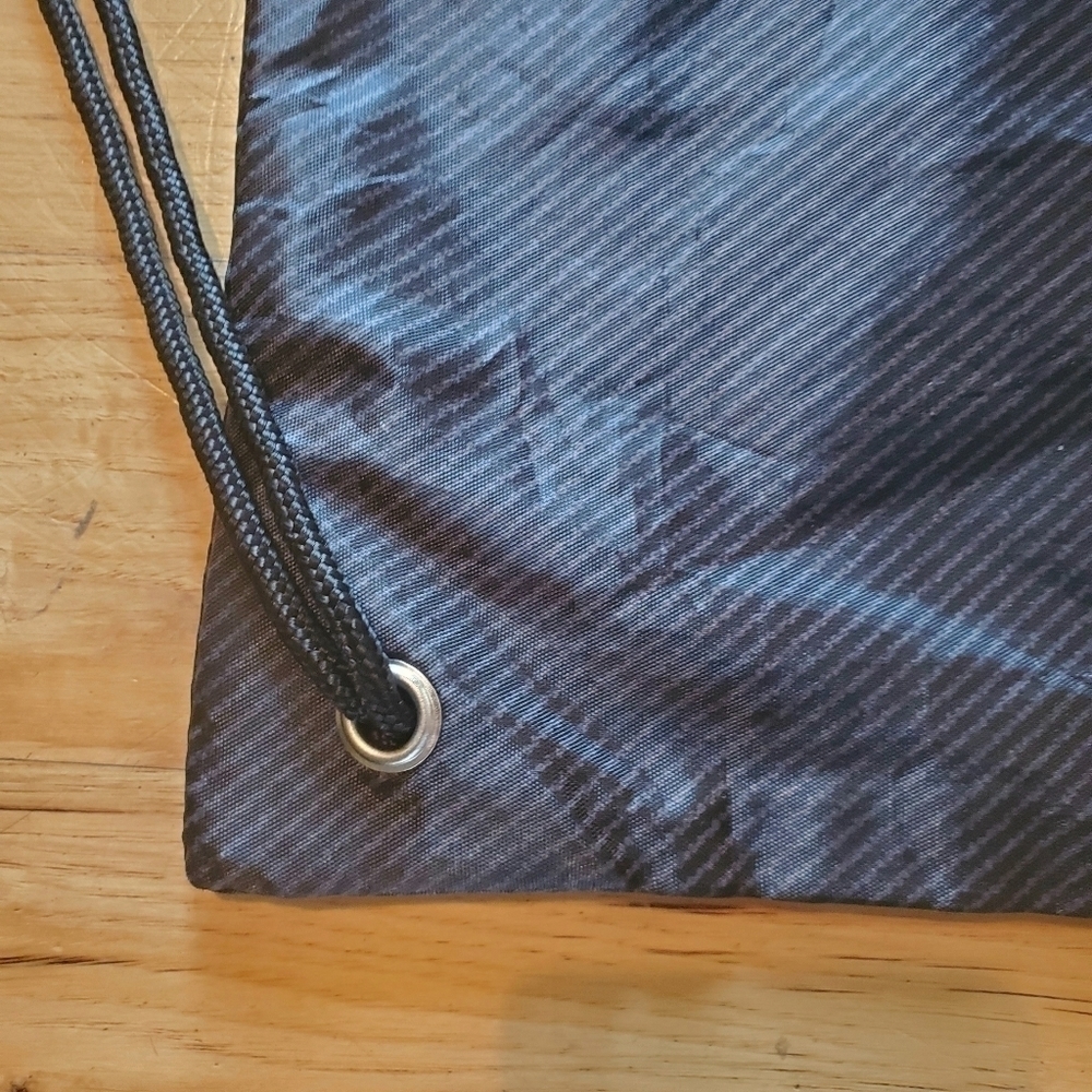 THIRTY One "Parker" Drawstring Cinch Sac Backpack Black Gray Twill - Picture 4 of 12